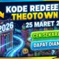 Kode Redeem TheoTown Maret 2026: Klaim Diamond Gratis. Ilustrasi AI