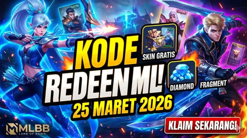 Kode Redeem Mobile Legends Terbaru 25 Maret 2026, Klaim Hadiah Gratis Hari Ini. Ilustyrasi AI