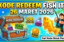 Kode Redeem Fish It Roblox Maret 2026, Klaim Hadiah Gratis Sekarang. Ilustrasi AI