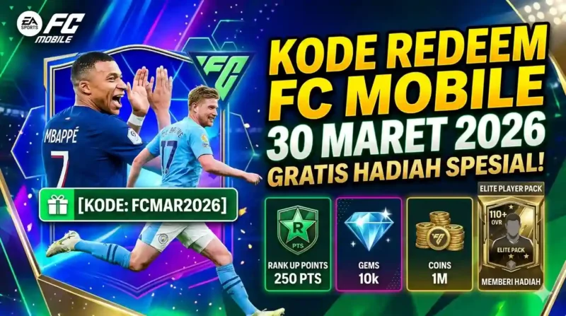 Kode Redeem FC Mobile 30 Maret 2026. Ilustrasi AI