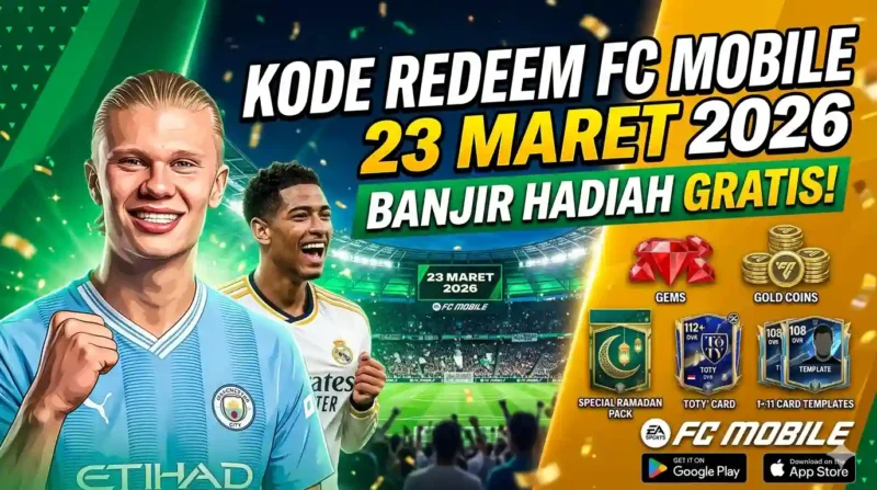 30 Kode Redeem FC Mobile 23 Maret 2026. Ilustrasi AI