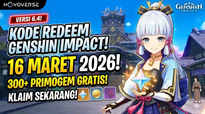 Kode Redeem Genshin Impact 16 Maret 2026. Ilustrasi AI