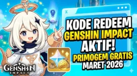 Kode Redeem Genshin Impact Terbaru 27 Maret 2026. Ilustrasi AI