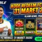 Kode Redeem FC Mobile 31 Maret 2026. Ilustrasi AI