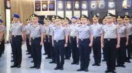 Foto: Korps rapor kenaikan pangkat 47 perwira tinggi Polri pada Kamis (!9/3/2026). (dok. Humas Polri)