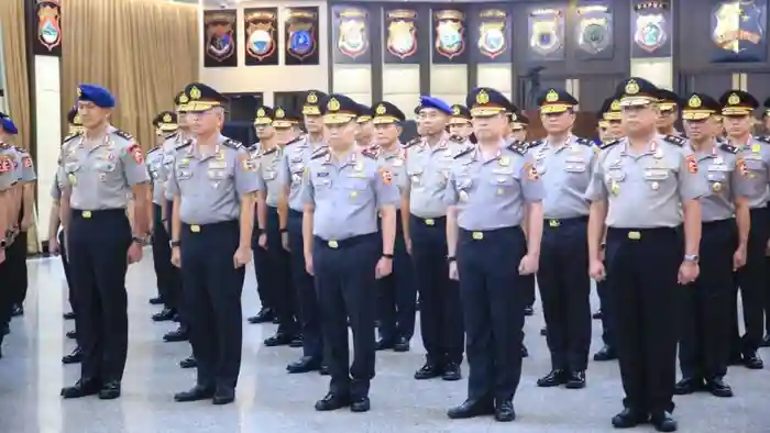 Foto: Korps rapor kenaikan pangkat 47 perwira tinggi Polri pada Kamis (!9/3/2026). (dok. Humas Polri)