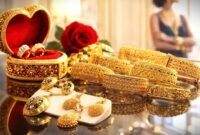 Harga Emas Perhiasan Anjlok Jelang Lebaran, Turun Hingga Rp110.000 per Gram. (Generate AI)