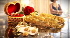 Harga Emas Perhiasan Anjlok Jelang Lebaran, Turun Hingga Rp110.000 per Gram. (Generate AI)