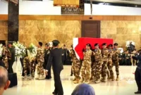 Tiga jenazah prajurit TNI yang gugur dalam misi United Nations Interim Force in Lebanon (UNIFIL) di Lebanon tiba di Bandara Soekarno-Hatta. (Liputan6.com)