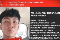 Tampang Alung yang kabur saat pemeriksaan penyidik di Polda Jambi. ist