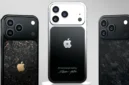 Tiga model iPhone 17 Pro edisi khusus Caviar, yakni Golden Apple, Steve Jobs Edition, dan Black Apple yang dirilis untuk memperingati 50 tahun Apple. (Caviar)