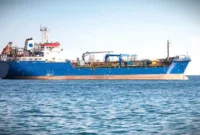 Ilustrasi kapal kontainer. Kapal Perancis berhasil melewati Selat Hormuz.(Freepik/Slon.Pics)