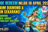 Ilustrasi Kode Redeem MLBB Terbaru Hari Ini 18 April 2026.