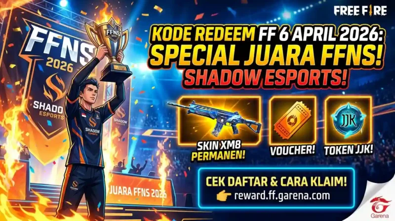 Kode Redeem FF 6 April 2026. Ilustrasi Gemini AI
