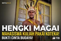 Hengki Magai, Mahasiswa di Jayapura Ini Kuliah Pakai Koteka Demi Jaga Identitas Papua.