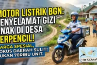 Ilustrasi Dukung Makan Bergizi Gratis, BGN Siapkan Motor Listrik untuk Area Sulit. Gemini AI