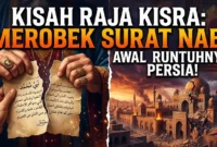 Ilustrasi Kisah Surat Nabi dan Jatuhnya Persia. Gemini AI