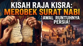 Ilustrasi Kisah Surat Nabi dan Jatuhnya Persia. Gemini AI