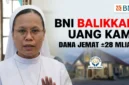 Bendahara Credit Union (CU) Paroki Aek Nabara, Suster Natalia Situmorang, memberikan keterangan dalam konferensi pers ‘Dugaan Penggelapan Dana Umat Paroki Aek Nabara di BNI’ di Aula Serbaguna Gereja Katedral Keuskupan Agung Medan di Jalan Pemuda, Kota Medan, Jumat (10/4/2026).(KOMPAS.com)