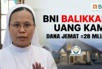 Bendahara Credit Union (CU) Paroki Aek Nabara, Suster Natalia Situmorang, memberikan keterangan dalam konferensi pers ‘Dugaan Penggelapan Dana Umat Paroki Aek Nabara di BNI’ di Aula Serbaguna Gereja Katedral Keuskupan Agung Medan di Jalan Pemuda, Kota Medan, Jumat (10/4/2026).(KOMPAS.com)