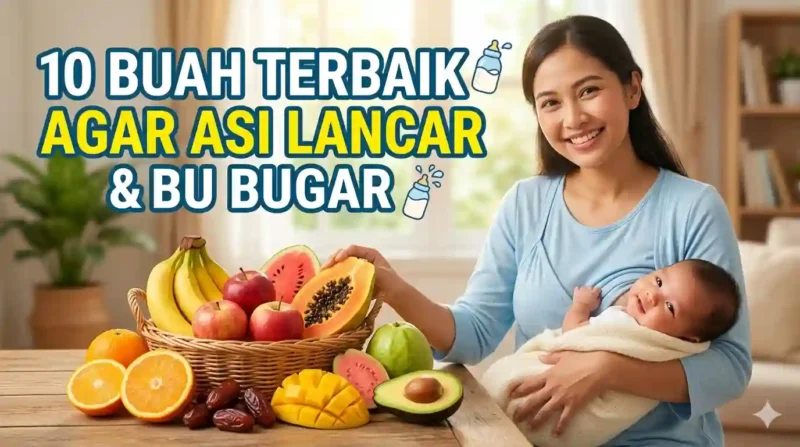Ilustrasi Buah-buahan Terbaik Agar ASI Lancar dan Ibu Menyusui Sehat. Gemini AI