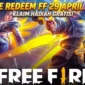 Ilustrasi - Kode Redeem FF 29 April 2026.