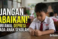 Ilustrasi Ini Ciri Awal Depresi pada Anak Sekolah. Gemini AI