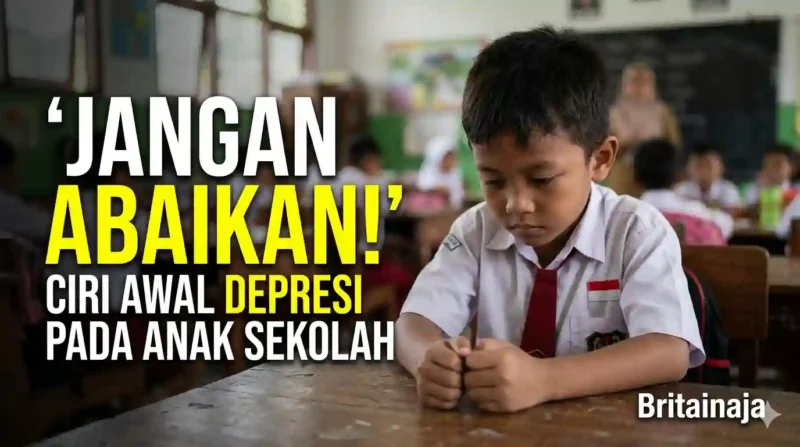 Ilustrasi Ini Ciri Awal Depresi pada Anak Sekolah. Gemini AI