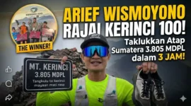 Kolase Arief Wismoyono saat Menjuarai Kerinci 100 2026.