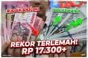 ILUSTRASI. Nilai tukar rupiah terhadap dolar AS. (AFP)