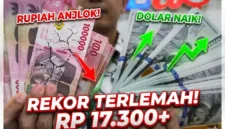 ILUSTRASI. Nilai tukar rupiah terhadap dolar AS. (AFP)