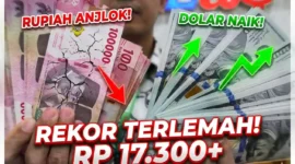 ILUSTRASI. Nilai tukar rupiah terhadap dolar AS. (AFP)