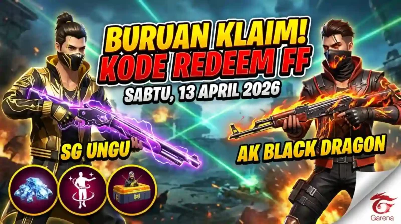 Ilustrasi Kode Redeem FF 13 April 2026. Gemini AI