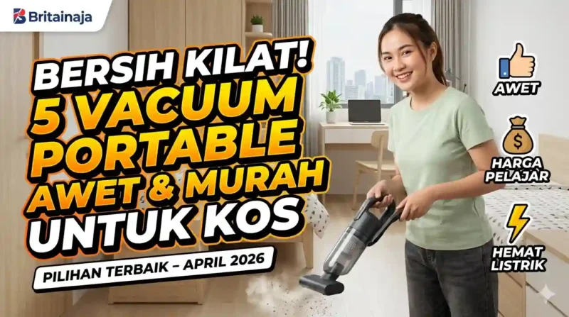 Ilustrasi Vacuum Cleaner Portable Awet Paling Pas untuk Anak Kos. Gemini AI