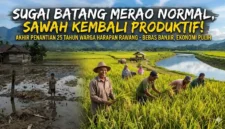 Ilustrasi Harapan Baru Warga Hamparan Rawang Setelah 25 Tahun Terperangkap Banjir. Gemini AI