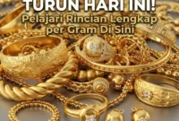 Ilustrasi - Harga Emas Perhiasan Hari Ini.