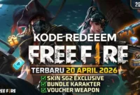 Ilustrasi - Kode Redeem FF 20 April 2026.