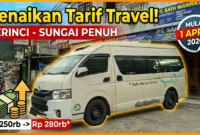 Ilustrasi Mulai 1 April, Tarif Travel Kerinci Sungai Penuh Naik Rp30 Ribu. Gemini AI