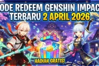 Kode Redeem Genshin Impact Terbaru 2 April 2026. Iluistrasi Gemini AI