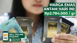 Ilustrasi - Harga Emas Antam Hari Ini.