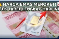 Ilustrasi Harga Emas Antam Melonjak Lagi. Gemini AI