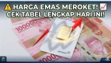 Ilustrasi Harga Emas Antam Melonjak Lagi. Gemini AI