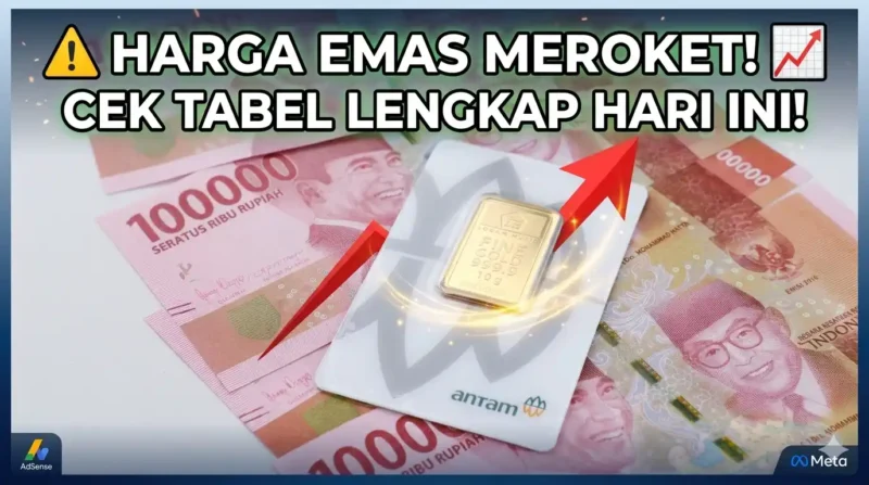Ilustrasi Harga Emas Antam Melonjak Lagi. Gemini AI