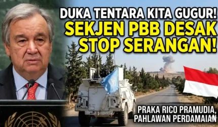 Praka Rico Pramudia Gugur, Sekjen PBB Desak Hentikan Serangan
