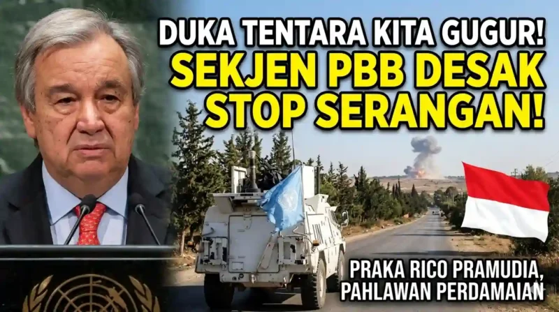 Kolase - Praka Rico Pramudia Gugur, Sekjen PBB Desak Hentikan Serangan.