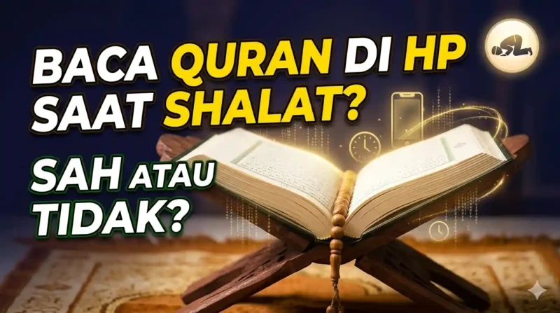 Ilustrasi - Hukum Membaca Al-Qur'an di HP Saat Shalat.