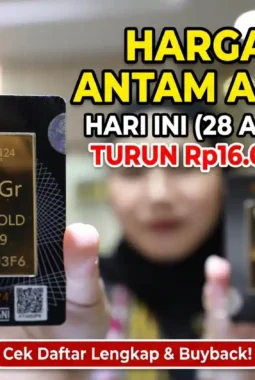 Emas Antam Turun Harga! Saatnya Cek Koleksi di Pegadaian Hari Ini