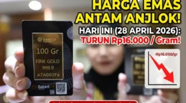 Ilustrasi - Emas Antam Turun Harga.