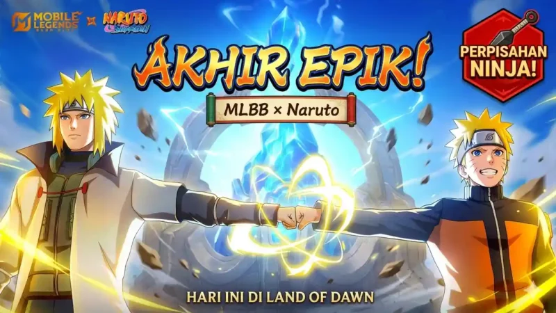 Ilustrasi - Akhir Epik MLBB x Naruto: Rayakan Perpisahan Ninja di Land of Dawn.