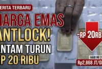 Ilustrasi - Harga Emas Antam Hari Ini Anjlok Rp20 Ribu per Gram. Gemini AI
